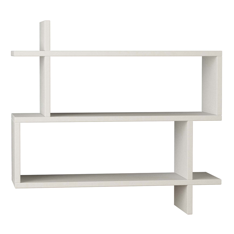 Ραφιέρα Τοίχου Μελαμίνης Ricardo Megapap Χρώμα Λευκό 70X22X65Εκ.