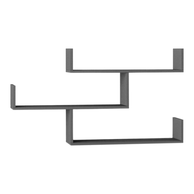 Ραφιέρα Τοίχου Tibet Megapap Μελαμίνης Χρώμα Ανθρακί 119X22X66Εκ.