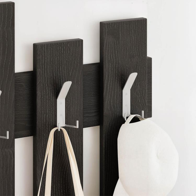 Κρεμάστρα Τοίχου Wave Megapap Χρώμα Black Wood 64X4X81Εκ.