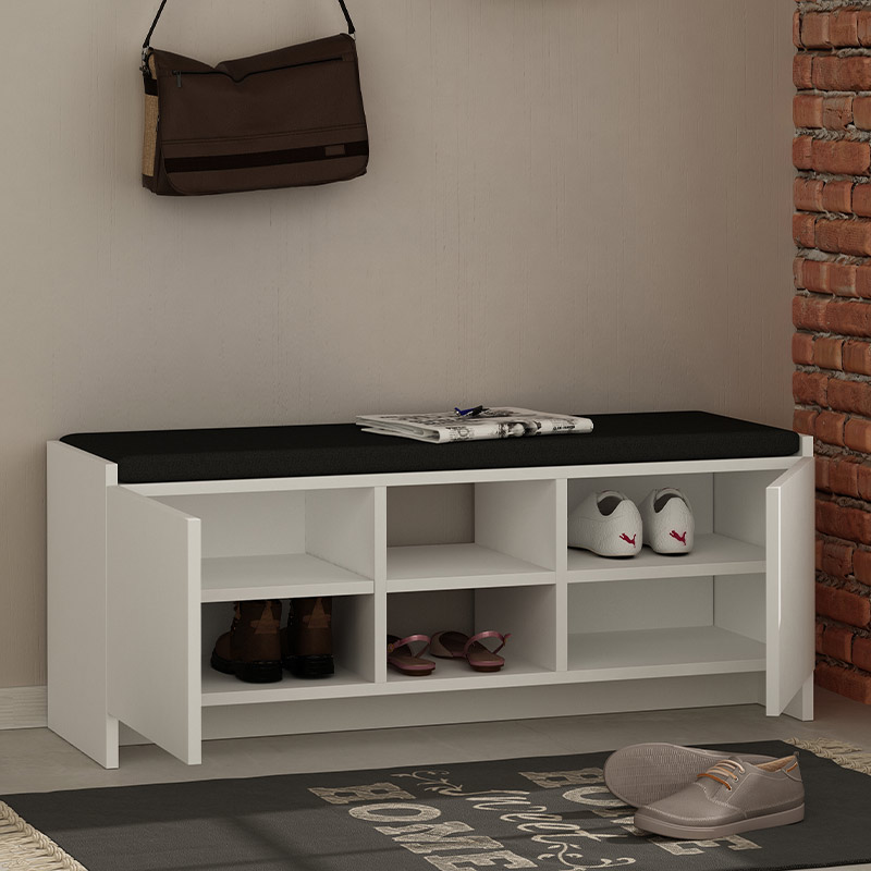 Έπιπλο Εισόδου Cecilia Megapap Από Μελαμίνη Χρώμα Λευκό 110X37X43Εκ.