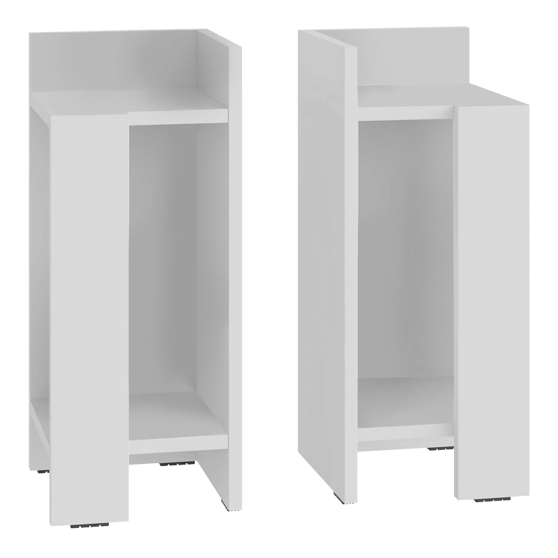 Κομοδίνο Elos Megapap Σετ 2 Τεμαχίων Χρώμα Λευκό 25X27X60Εκ.