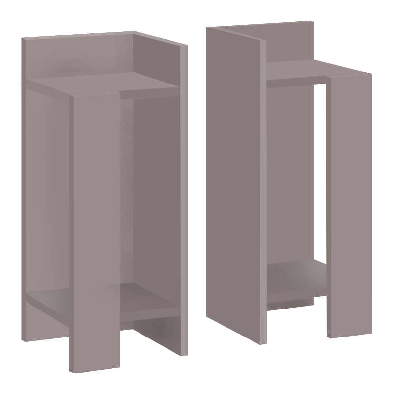 Κομοδίνο Elos Megapap Σετ 2 Τεμαχίων Χρώμα Ανοιχτή Μόκα 25X27X60Εκ. Κομοδίνο Elos Megapap Σετ 2 Τεμαχίων Χρώμα Ανοιχτή Μόκα 25X27X60Εκ.