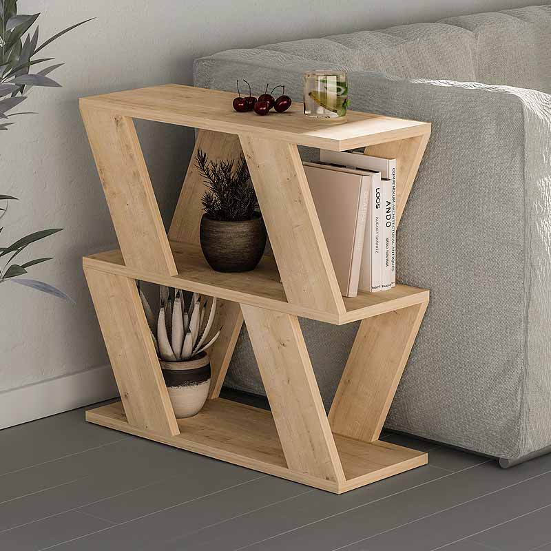 Τραπεζάκι Βοηθητικό Lazena Megapap Μελαμίνης Χρώμα Φυσικό Οξιάς 60X22X57Εκ.