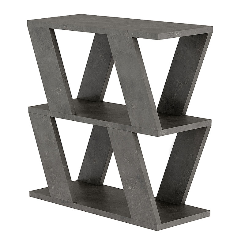 Τραπεζάκι Βοηθητικό Lazena Megapap Μελαμίνης Χρώμα Ανθρακί 60X22X57Εκ.