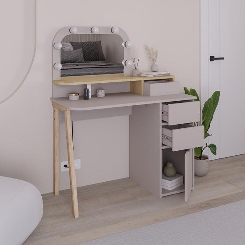 Τουαλέτα Με Καθρέπτη Avien Megapap Χρώμα Ανοιχτή Μόκα - Φυσικό Οξιάς 105X51,1X131Εκ. Τουαλέτα Με Καθρέπτη Avien Megapap Χρώμα Ανοιχτή Μόκα - Φυσικό Οξιάς 105X51,1X131Εκ.