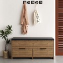 Παπουτσοθήκη Cove Megapap Χρώμα Ανοιχτό Καφέ 106X34X51,5Εκ.