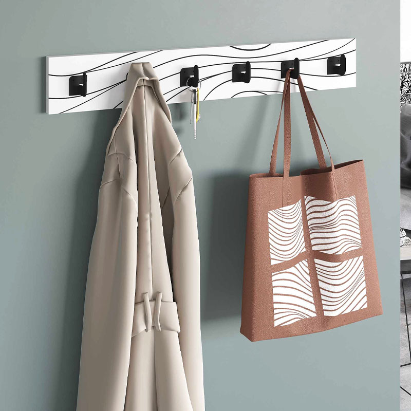 Κρεμάστρα Τοίχου Flow Megapap Χρώμα Λευκό 63X1,8X9,8Εκ.