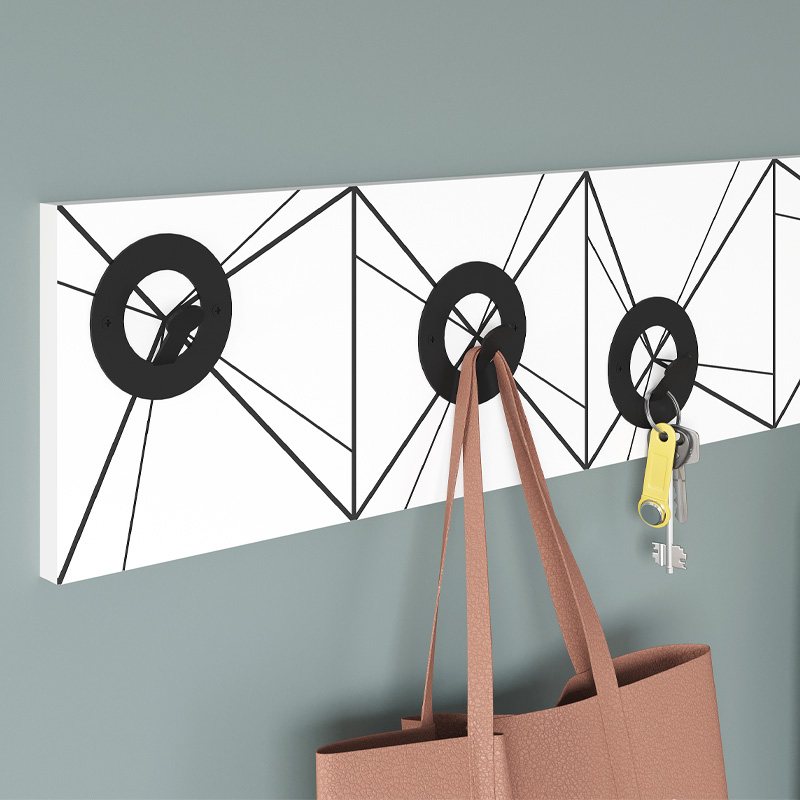 Κρεμάστρα Τοίχου Vizy Megapap Χρώμα Λευκό 90X1,8X18Εκ.