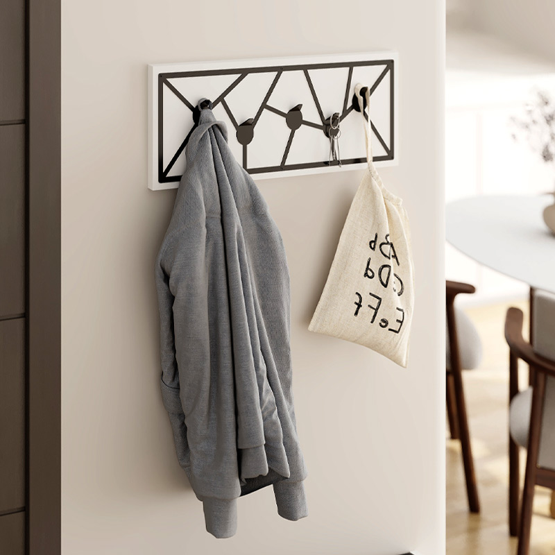 Κρεμάστρα Τοίχου Trace Megapap Χρώμα Λευκό 74,6X1,8X26,6Εκ.