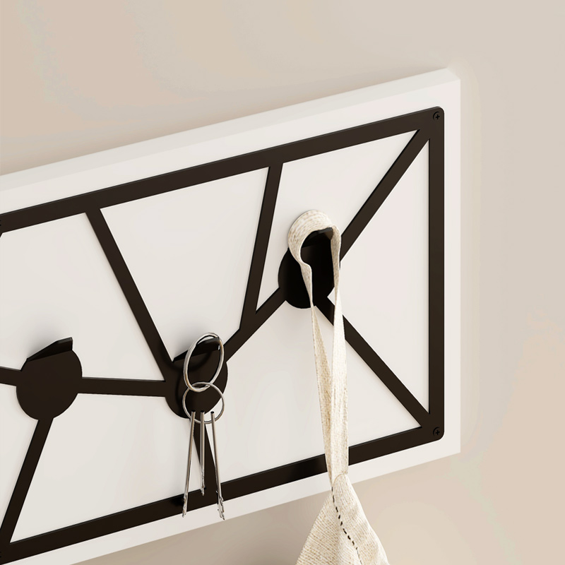 Κρεμάστρα Τοίχου Trace Megapap Χρώμα Λευκό 74,6X1,8X26,6Εκ.