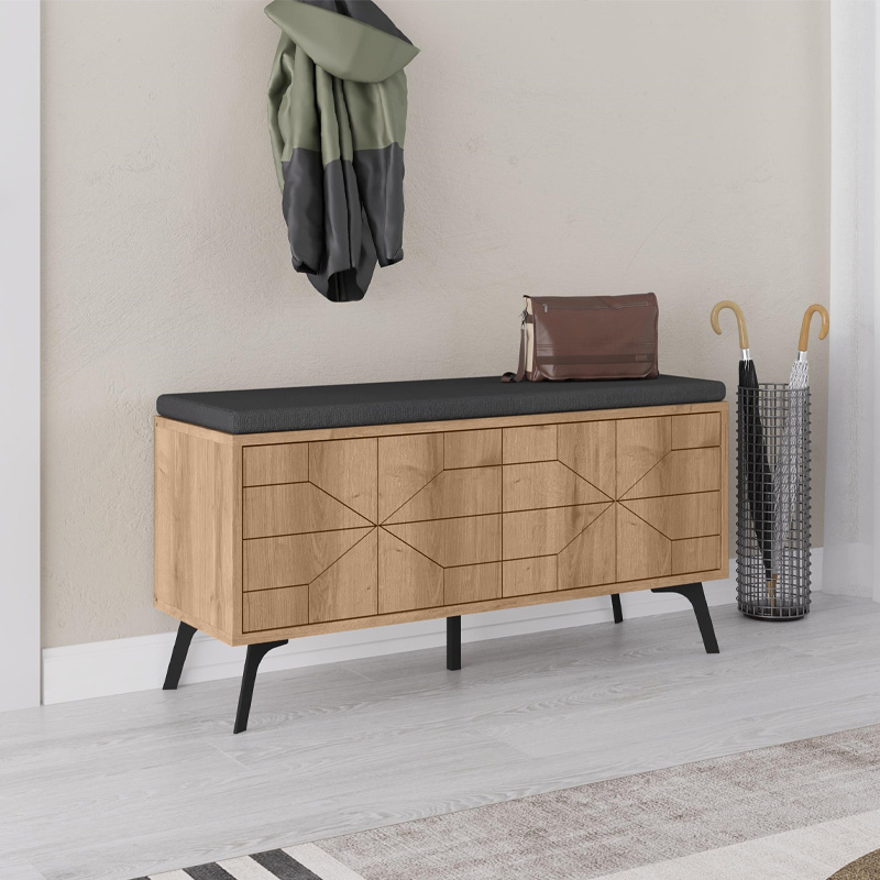 Παπουτσοθήκη Dune Megapap Χρώμα Sapphire Oak 107X35X55Εκ.