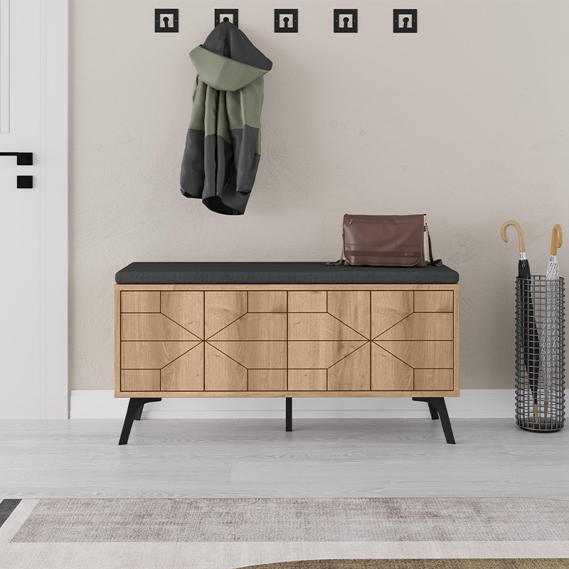 Παπουτσοθήκη Dune Megapap Χρώμα Sapphire Oak 107X35X55Εκ.