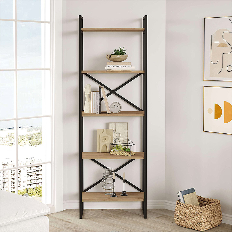 Βιβλιοθήκη Dusan Megapap Χρώμα Sepet Oak 58X30X175Εκ.