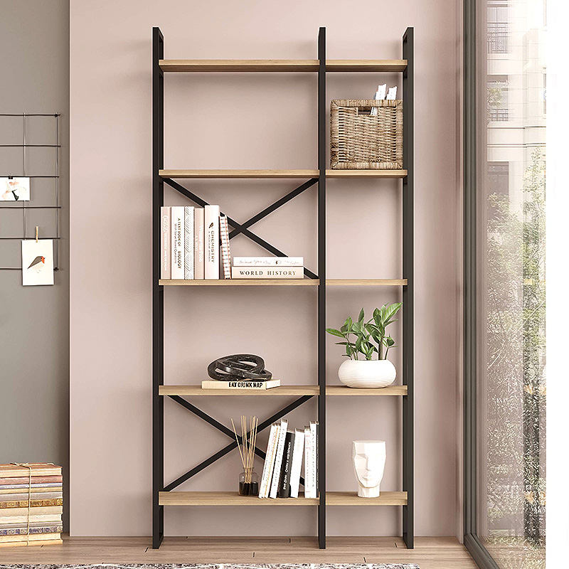 Βιβλιοθήκη Dusan Megapap Χρώμα Sepet Oak 87,5X30X175Εκ.