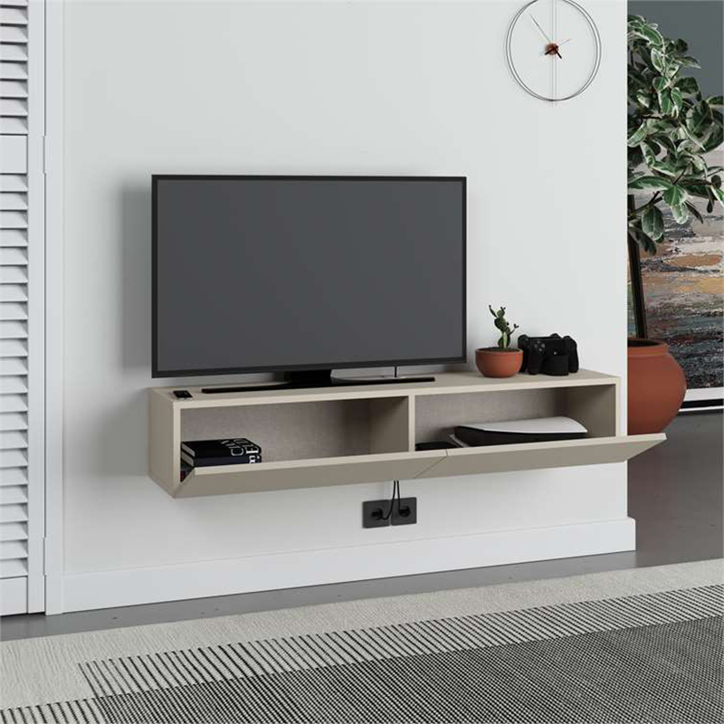 Έπιπλο Τηλεόρασης Επιτοίχιο Francy Megapap Χρώμα Sandstone 135X31,7X25Εκ. Έπιπλο Τηλεόρασης Επιτοίχιο Francy Megapap Χρώμα Sandstone 135X31,7X25Εκ.