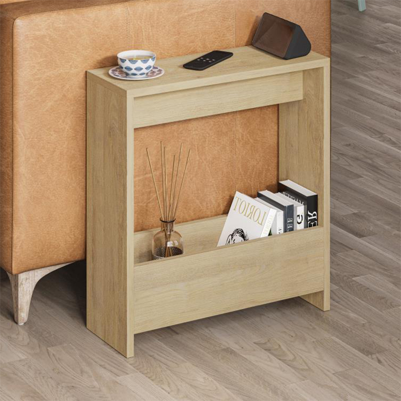 Τραπεζάκι Βοηθητικό Simpi Megapap Χρώμα Sapphire Oak 55X20X60Εκ.