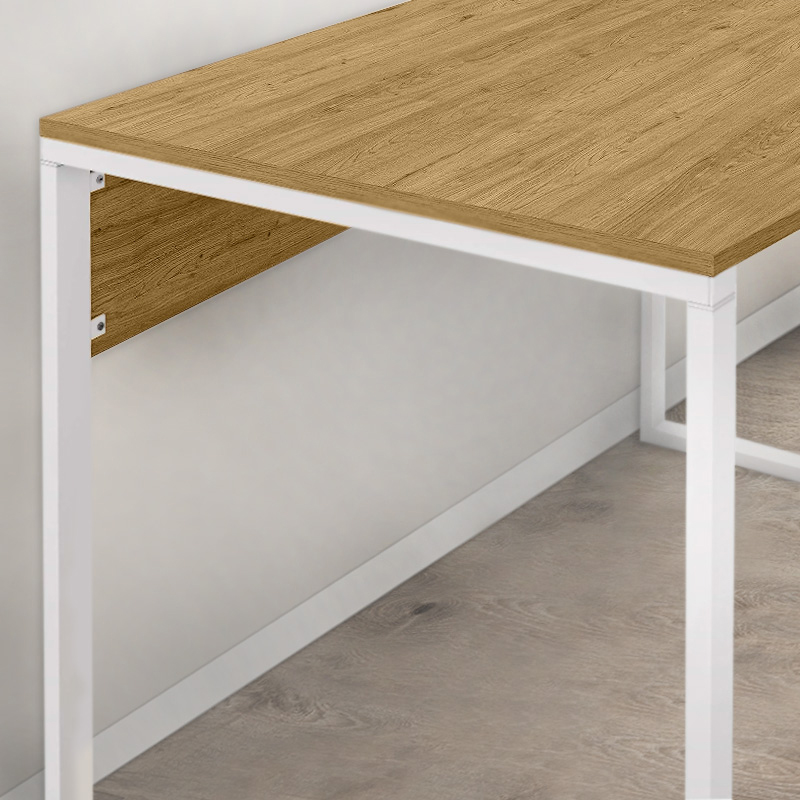 Γραφείο Εργασίας Inna Megapap Χρώμα Sapphire Oak - Λευκό 100X60X75Εκ.