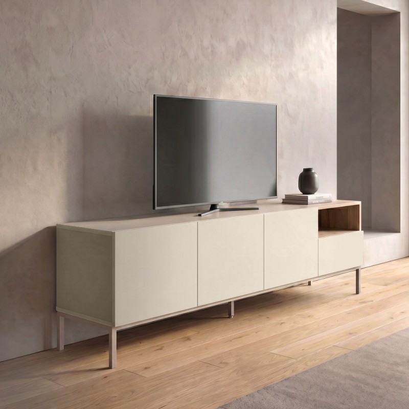 Έπιπλο Τηλεόρασης Cailin Megapap Χρώμα Sandstone - Sepet Oak 180X41,8X55Εκ.