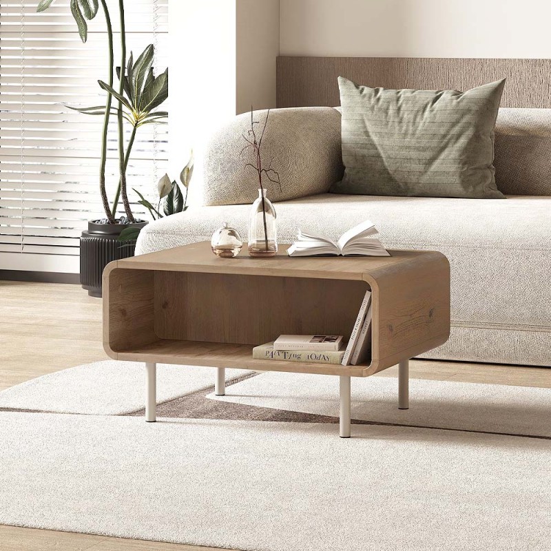 Τραπεζάκι Σαλονιού Draen Megapap Χρώμα Sepet Oak 70,3X50X38,7Εκ.