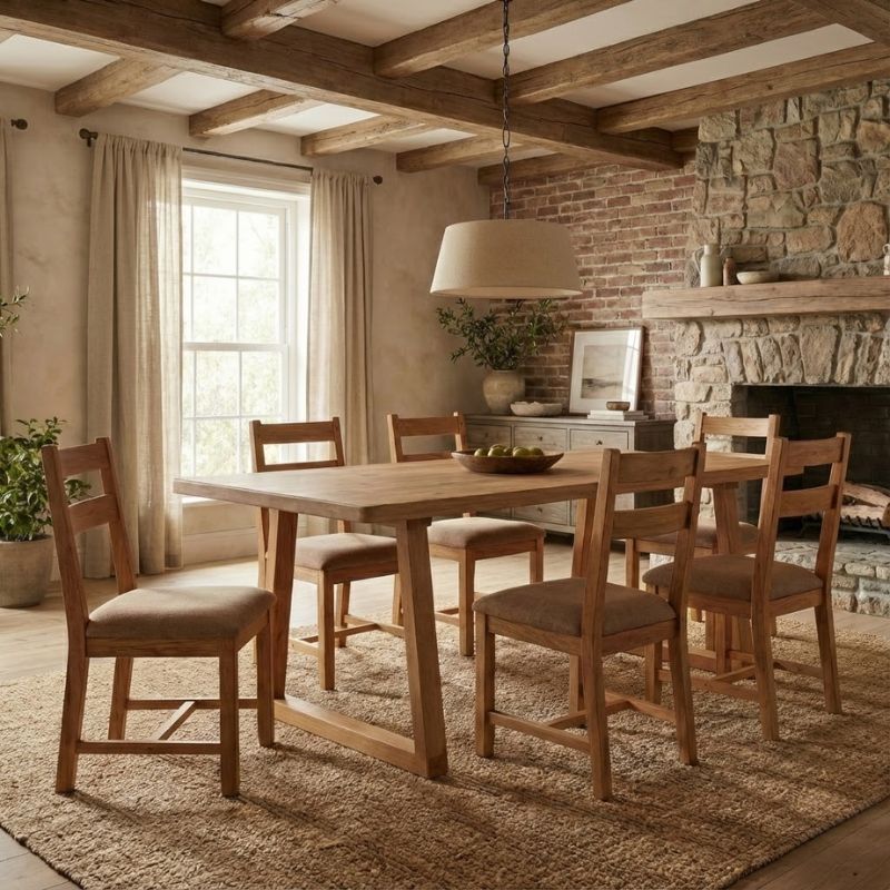 Τραπέζι Liora Megapap Mdf - Ξύλινο Χρώμα Ακακίας 180X90X75Εκ.