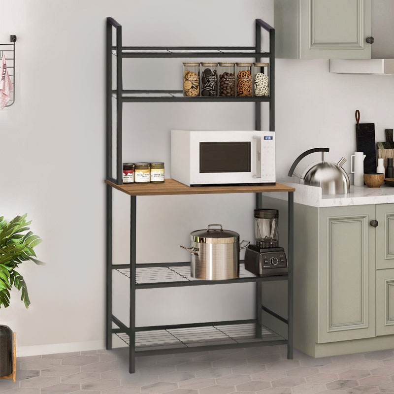 Έπιπλο Κουζίνας Mulligan Megapap Μεταλλικό - Μελαμίνης Χρώμα Μαύρο - Pine Oak 81X40,5X160Εκ.