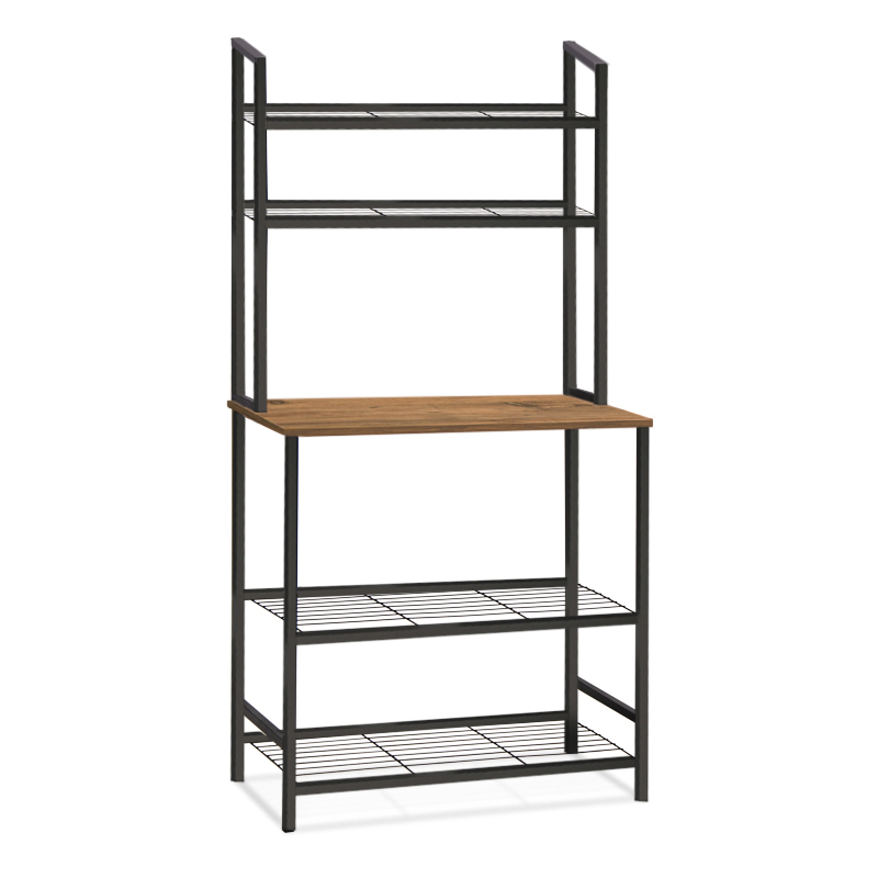 Έπιπλο Κουζίνας Mulligan Megapap Μεταλλικό - Μελαμίνης Χρώμα Μαύρο - Pine Oak 81X40,5X160Εκ.