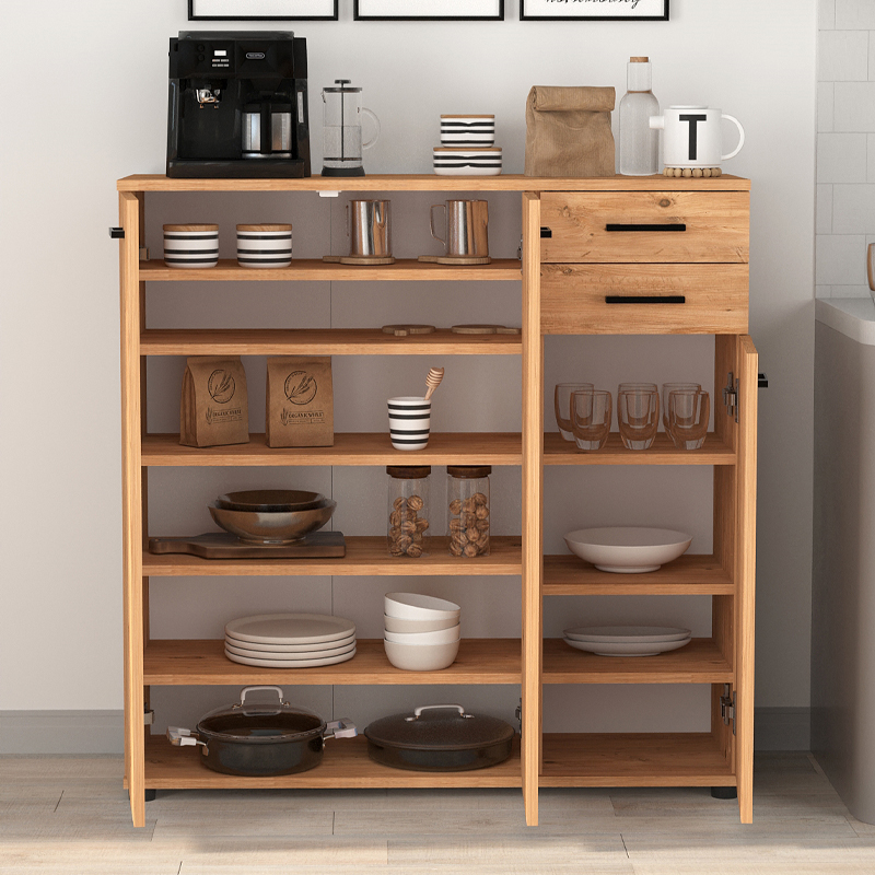 Παπουτσοθήκη - Ντουλάπι Polly Megapap Χρώμα Pine Oak 108X35X108Εκ.