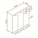 Παπουτσοθήκη - Ντουλάπι Polly Megapap Χρώμα Pine Oak 108X35X108Εκ.