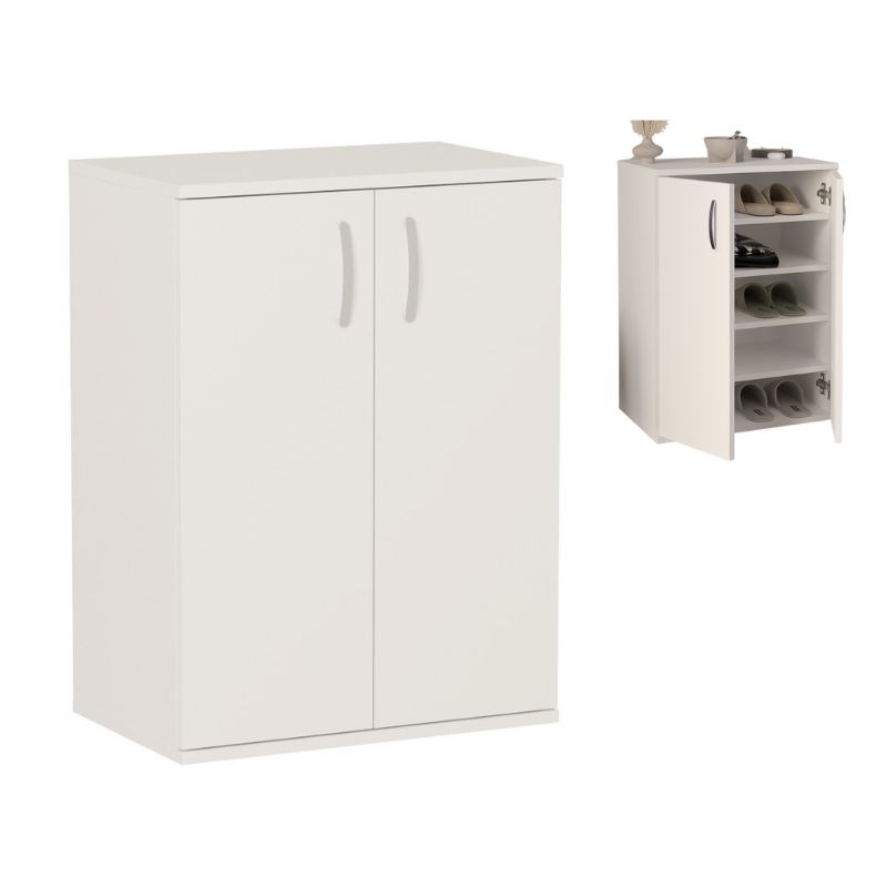 Παπουτσοθήκη - Ντουλάπι Manolo Megapap Χρώμα Λευκό 60X38X81,4Εκ.