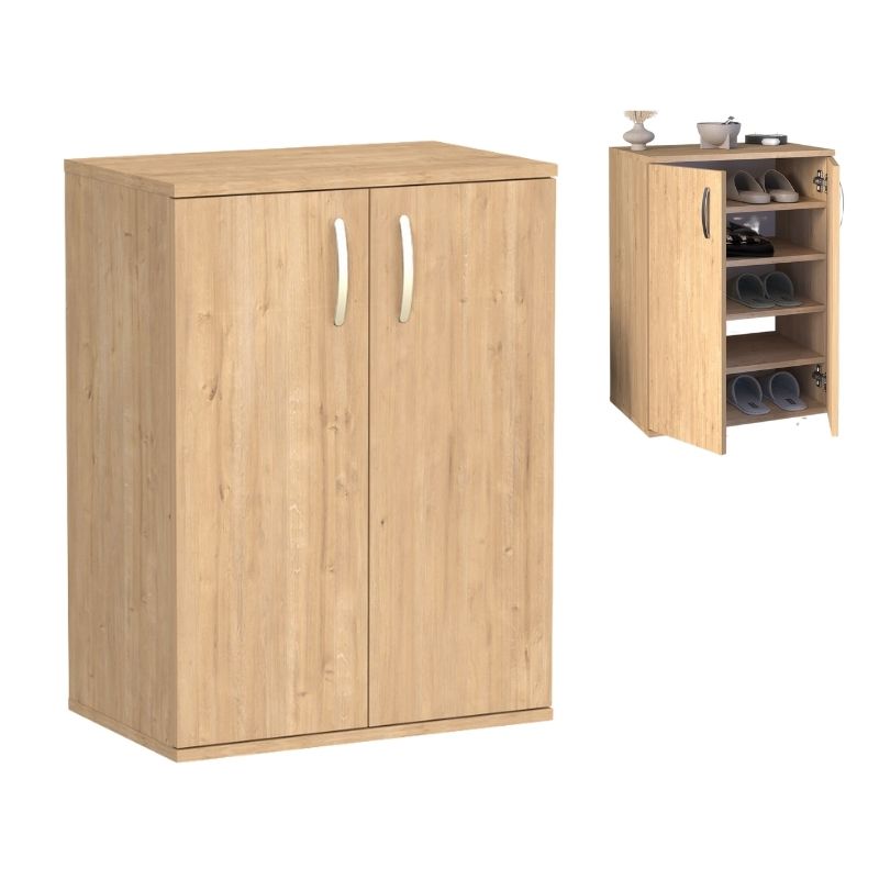 Παπουτσοθήκη - Ντουλάπι Manolo Megapap Χρώμα Sapphire Oak 60X38X81,4Εκ.