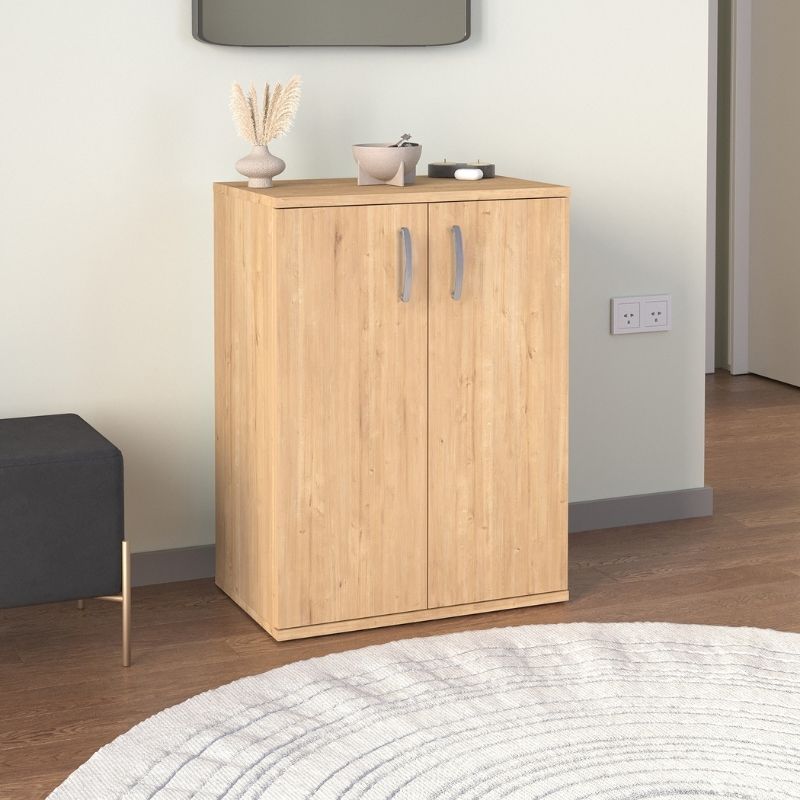 Παπουτσοθήκη - Ντουλάπι Manolo Megapap Χρώμα Sapphire Oak 60X38X81,4Εκ.