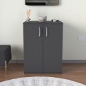 Παπουτσοθήκη - Ντουλάπι Manolo Megapap Χρώμα Ανθρακί 60X38X81,4Εκ.
