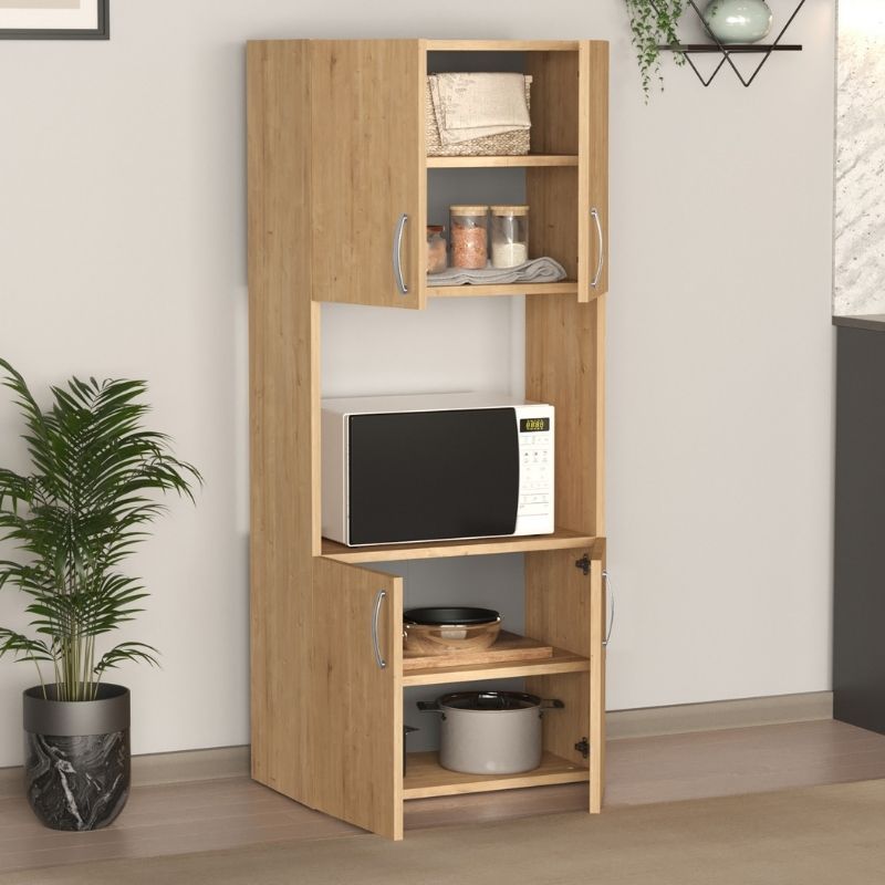 Ντουλάπα Κουζίνας Armado Megapap Χρώμα Sapphire Oak 60X32X140Εκ.