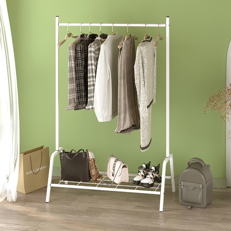 Επιδαπέδια Κρεμάστρα Selman Megapap Μεταλλική Χρώμα Λευκό 87,6X36X136Εκ.