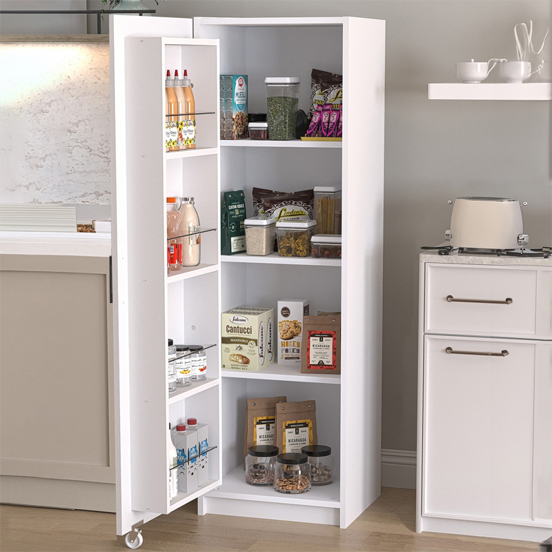 Ντουλάπι Κουζίνας - Μπάνιου Altay Megapap Χρώμα Λευκό 48,9X44,1X155,5Εκ. Ντουλάπι Κουζίνας - Μπάνιου Altay Megapap Χρώμα Λευκό 48,9X44,1X155,5Εκ.