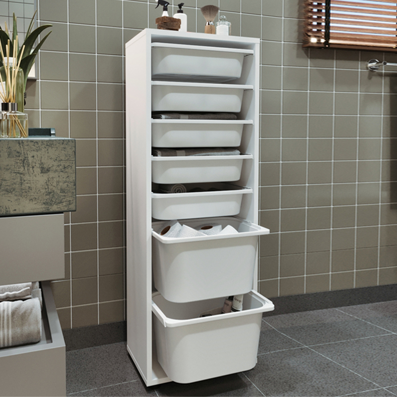 Συρταριέρα Κουζίνας - Μπάνιου Kayra Megapap Με 7 Συρτάρια Χρώμα Λευκό 45,4X30X125Εκ. Συρταριέρα Κουζίνας - Μπάνιου Kayra Megapap Με 7 Συρτάρια Χρώμα Λευκό 45,4X30X125Εκ.