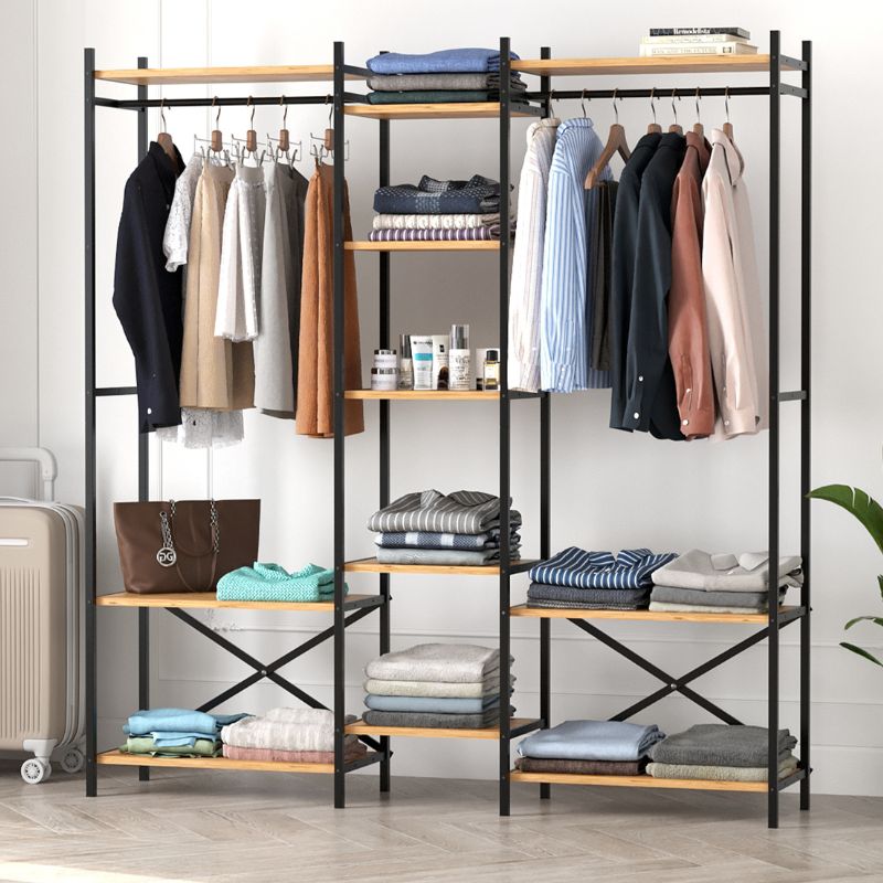 Ντουλάπα Ρούχων Ανοιχτή - Έπιπλο Εισόδου Openix Megapap Χρώμα Pine Oak 171,7X34,2X180,7Εκ.