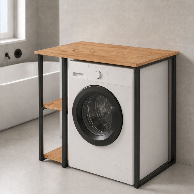 Έπιπλο Πλυντηρίου Verno Megapap Χρώμα Pine Oak 90X59,8X92,8Εκ.