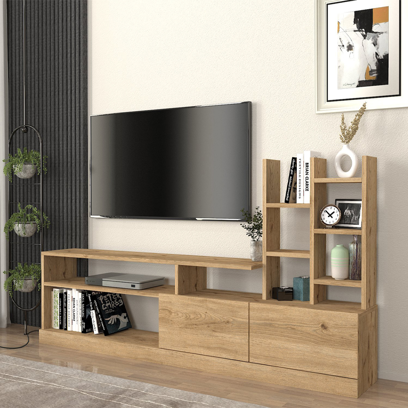 Σύνθεση Τηλεόρασης Pesaro Megapap Χρώμα Sepet Oak 165X25X91,3Εκ. Σύνθεση Τηλεόρασης Pesaro Megapap Χρώμα Sepet Oak 165X25X91,3Εκ.