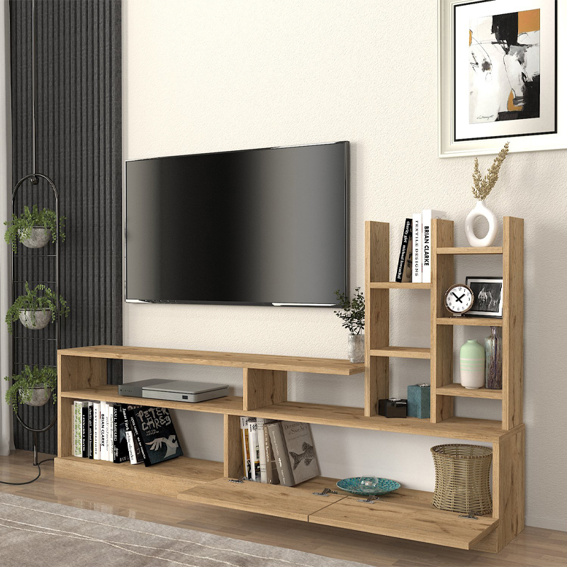Σύνθεση Τηλεόρασης Pesaro Megapap Χρώμα Sepet Oak 165X25X91,3Εκ. Σύνθεση Τηλεόρασης Pesaro Megapap Χρώμα Sepet Oak 165X25X91,3Εκ.