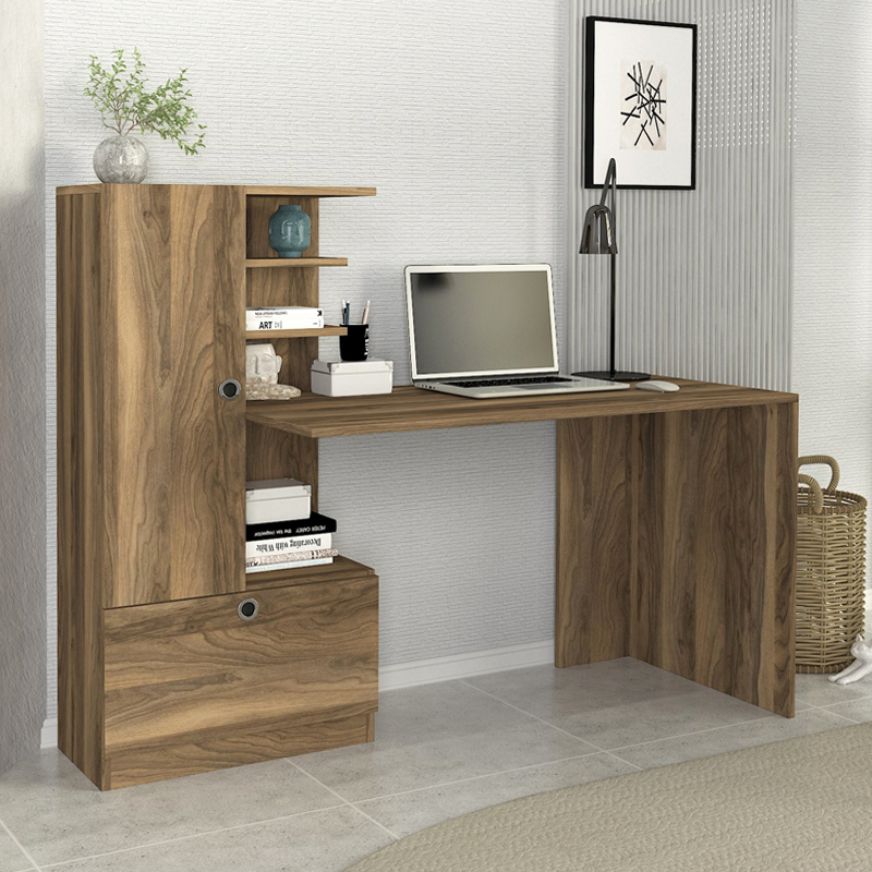 Γραφείο Εργασίας Domingo Megapap Χρώμα Καρυδί 149,5X60X120Εκ.