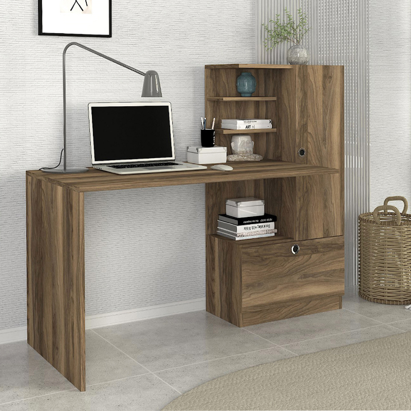 Γραφείο Εργασίας Merino Megapap Χρώμα Καρυδί 149,5X61,8X120Εκ.