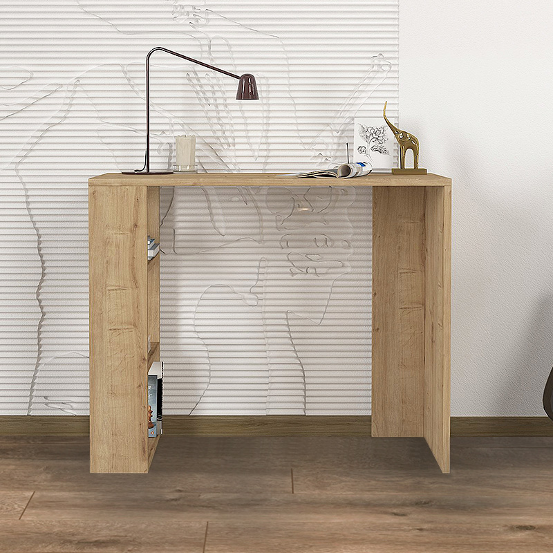 Γραφείο Εργασίας Netenia Megapap Από Μελαμίνη Χρώμα Sapphire Oak 90X40X74Εκ.