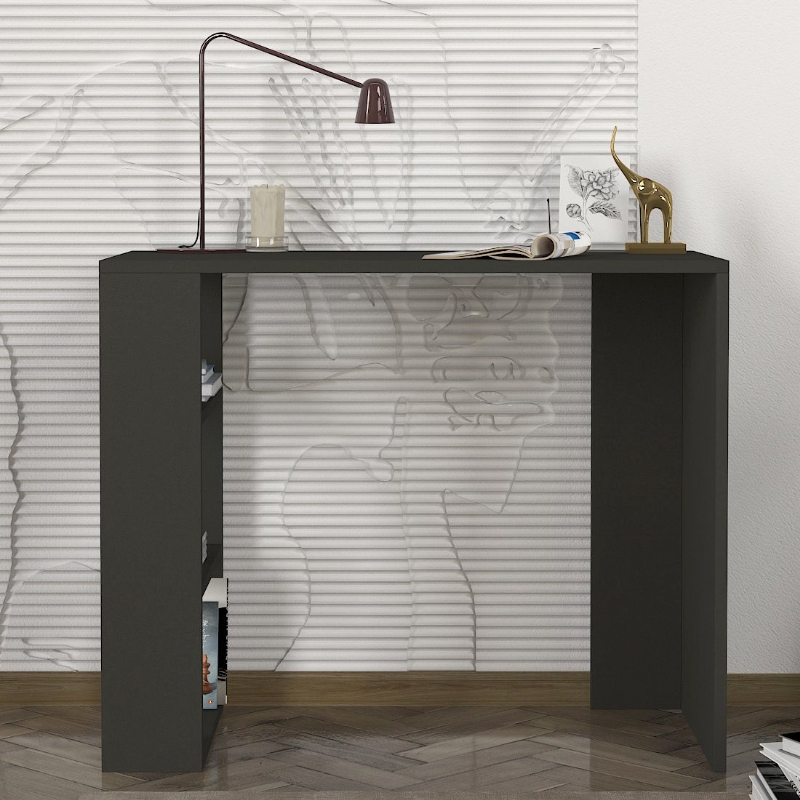 Γραφείο Εργασίας Netenia Megapap Χρώμα Ανθρακί 90X40X74Εκ.