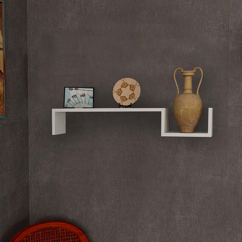 Ραφιέρα Τοίχου Happy Megapap Από Μελαμίνη Χρώμα Λευκό 87,4X14,5X14,5Εκ.