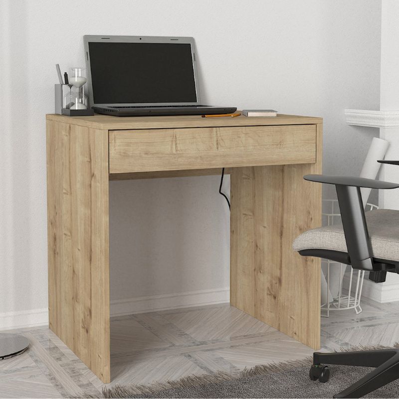 Γραφείο Εργασίας Mida Megapap Χρώμα Sapphire Oak 72X60X73,8Εκ.