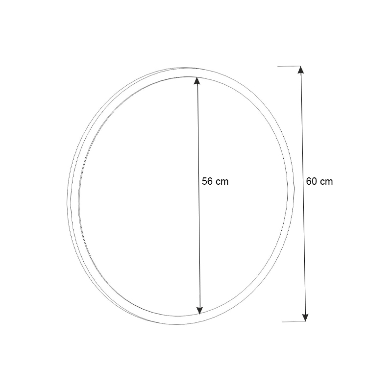 Καθρέπτης Τοίχου Glob Μegapap Χρώμα Sapphire Oak 59X2X59Εκ.