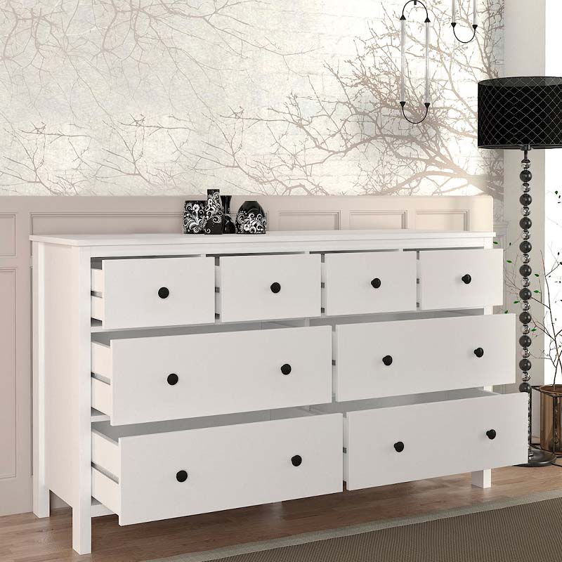 Μπουφές Μελαμίνης Sabina Megapap Χρώμα Λευκό 160X50X96Εκ.