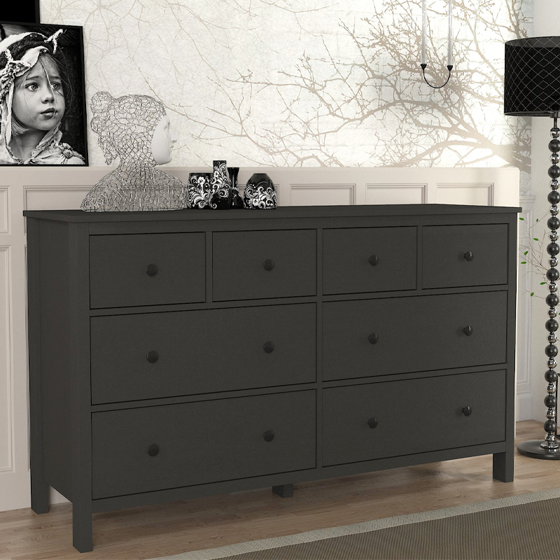 Συρταριέρα - Μπουφές Sabina Megapap Χρώμα Ανθρακί 160X50X96Εκ. Συρταριέρα - Μπουφές Sabina Megapap Χρώμα Ανθρακί 160X50X96Εκ.