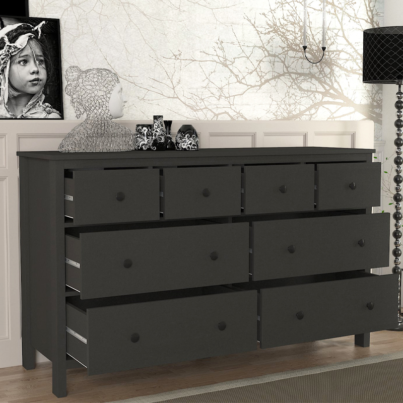 Συρταριέρα - Μπουφές Sabina Megapap Χρώμα Ανθρακί 160X50X96Εκ. Συρταριέρα - Μπουφές Sabina Megapap Χρώμα Ανθρακί 160X50X96Εκ.